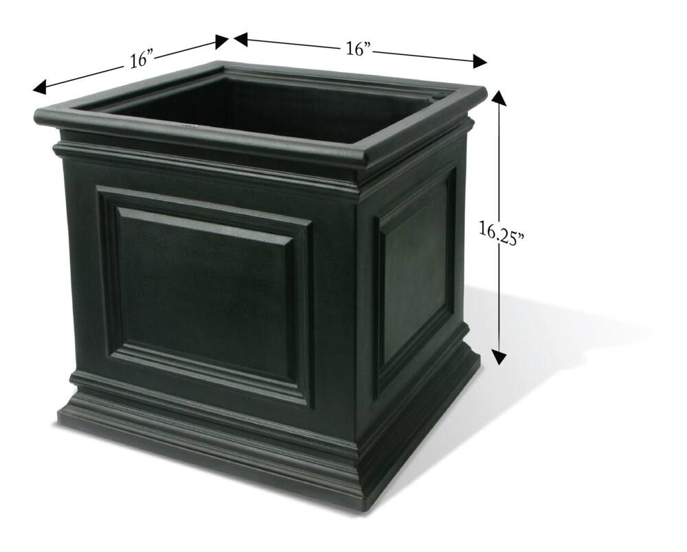Algreen Covington Self Watering Cube Planter, 16-in