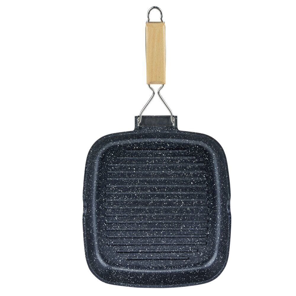 Poêle grill tous feux dont induction aluminium noir Ø24cm