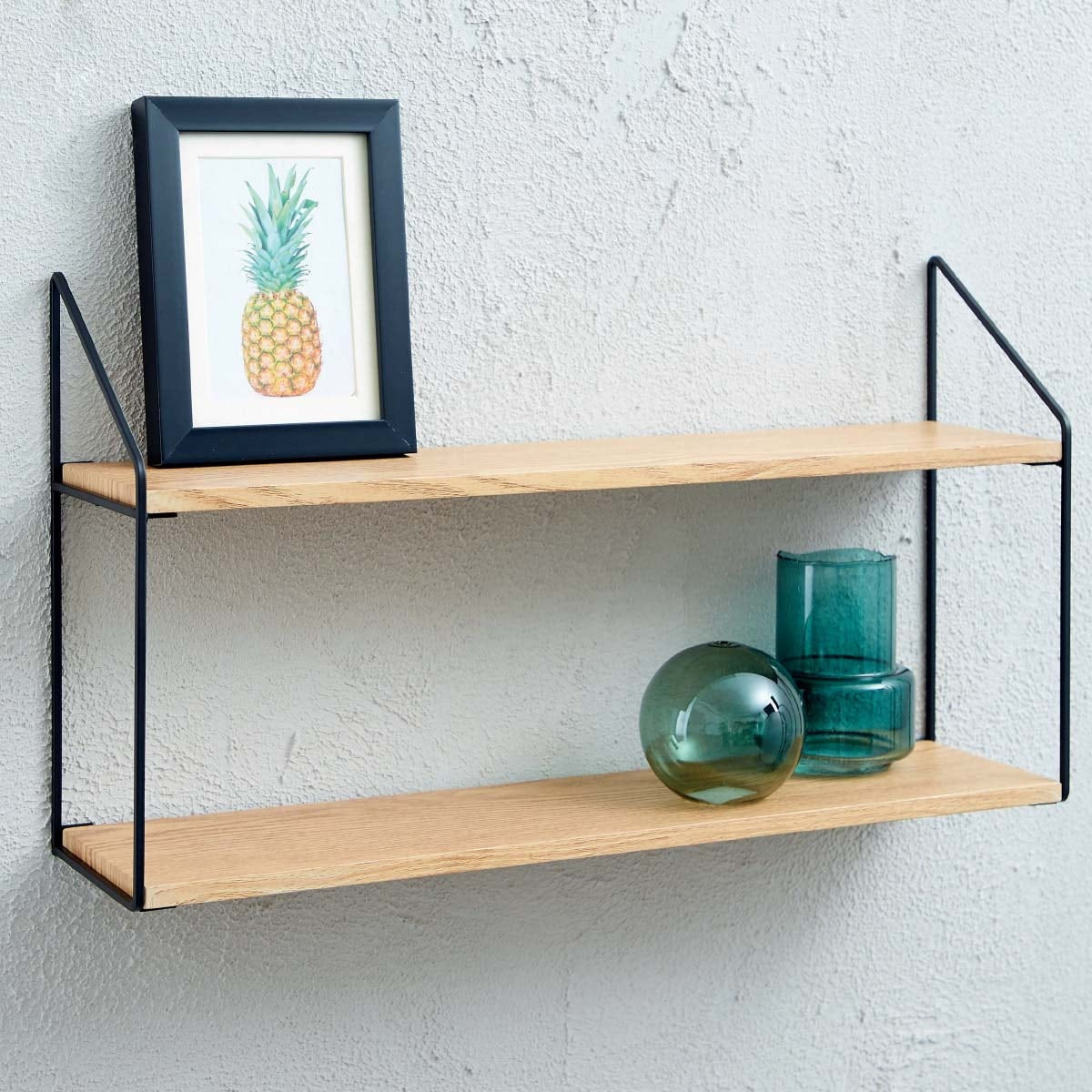 Lisomme Cara houten wandrek naturel - 60 x 33 cm