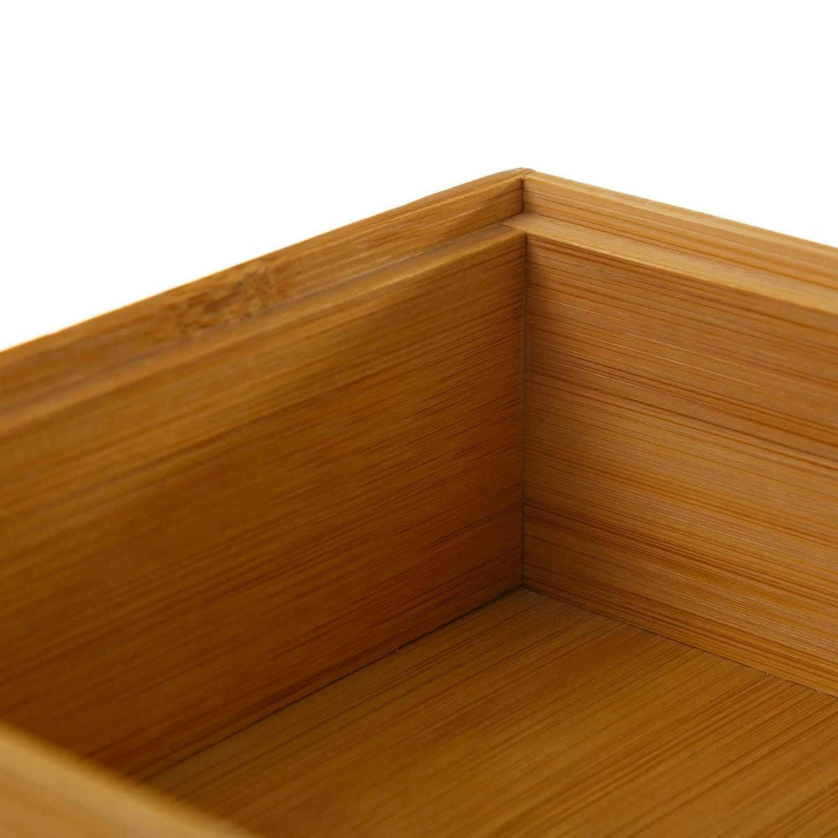 - Rangement organisateur salle de bain bambou 15x15x6,5cm