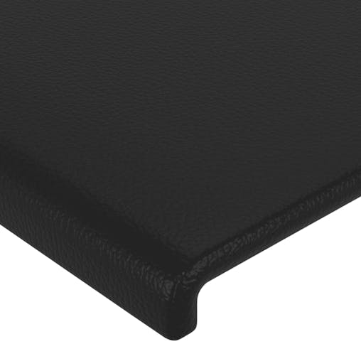 NNEVL LED Headboard Black 144x5x118/128 cm Faux Leather