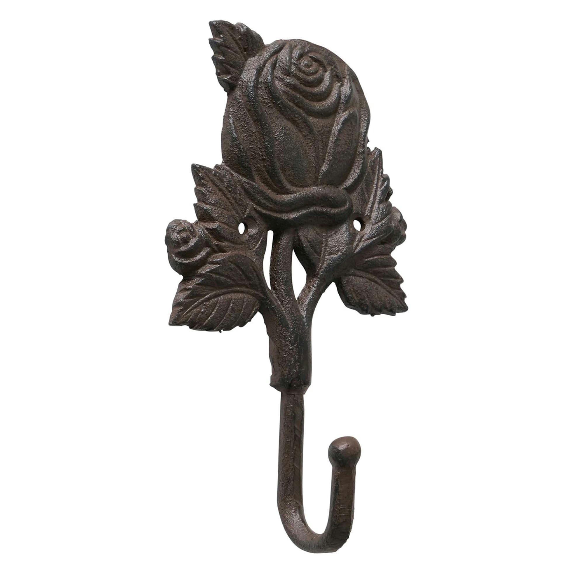 - Patère en fonte roses h18cm