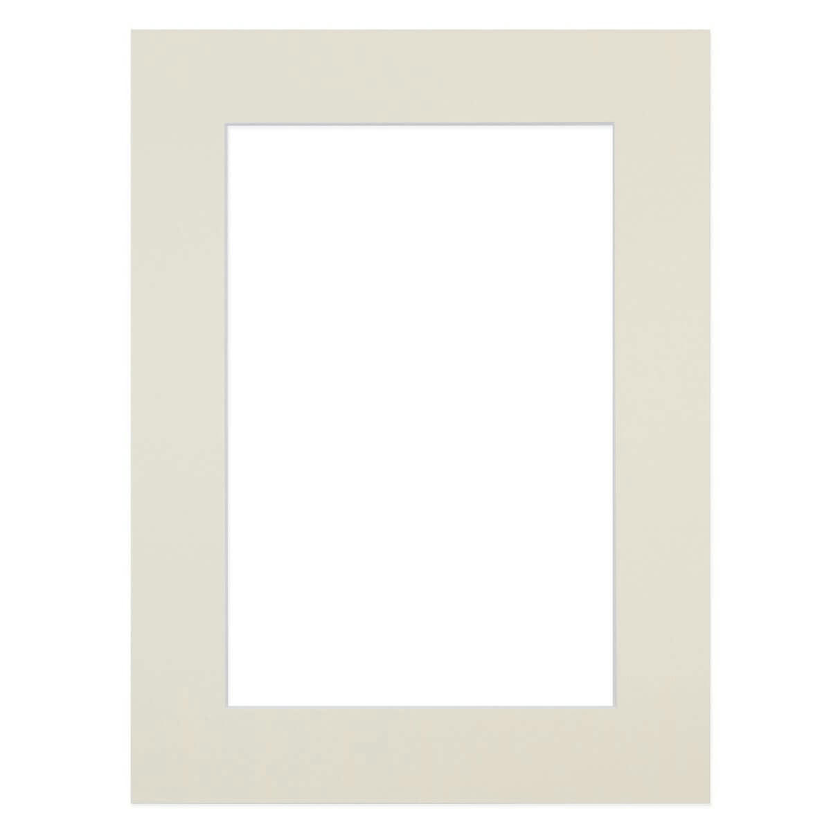 PASSE-PARTOUT SIMPLE - Passe-partout blanc cassé 24x30 cm ouverture 10x10 cm carton