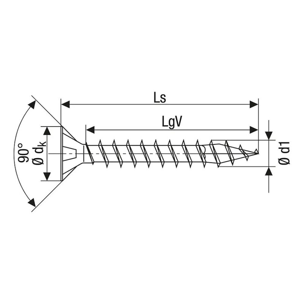 SPAX SENKHODE GUL 5X40, S 10 STK