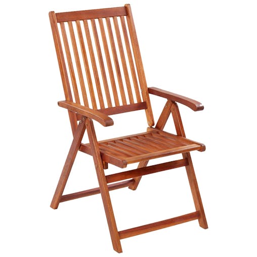 NNEVL Folding Garden Chairs 6 pcs Solid Wood Acacia
