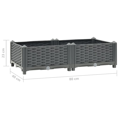 NNEVL Raised Bed 80x40x23 cm Polypropylene