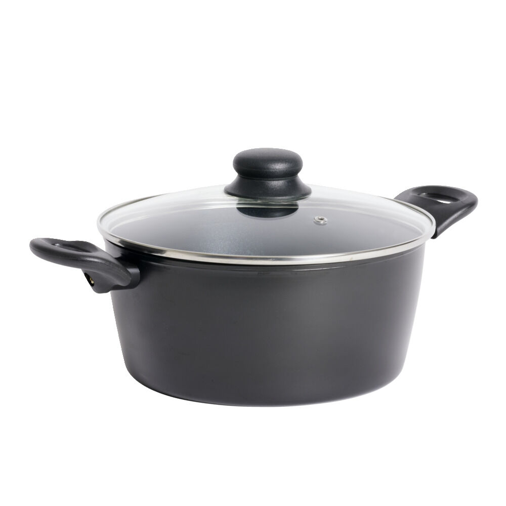 Faitout tous feux dont induction aluminium noir Ø24cm