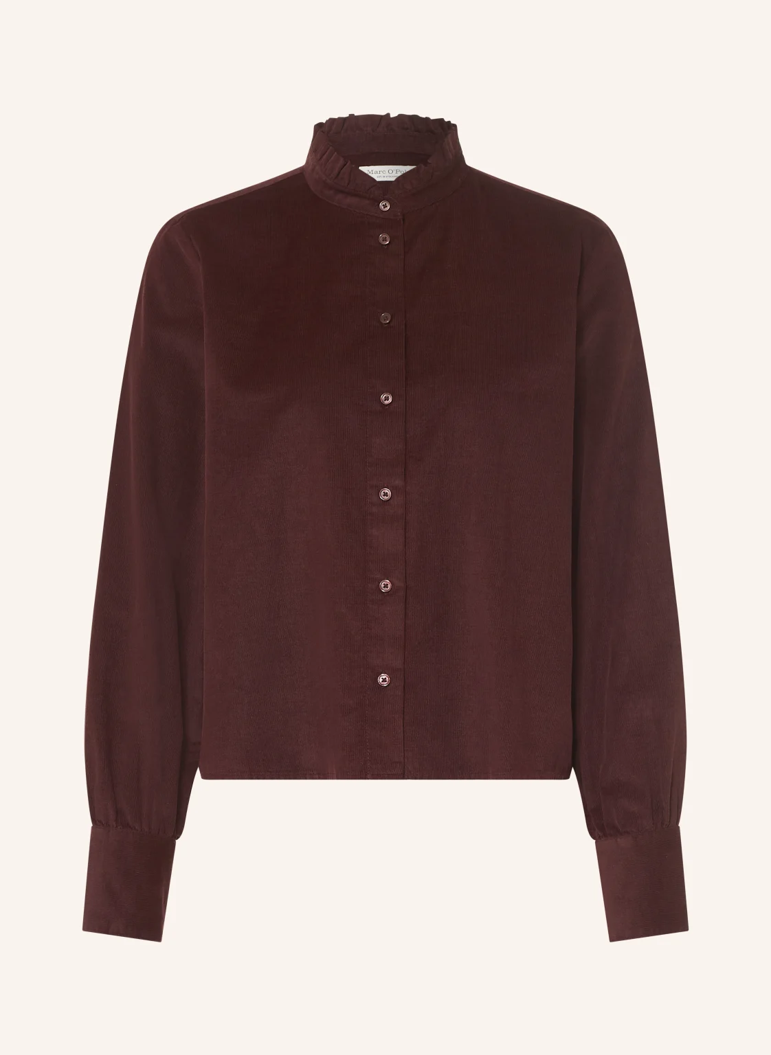 Marc O'Polo Cordbluse mit Rüschen