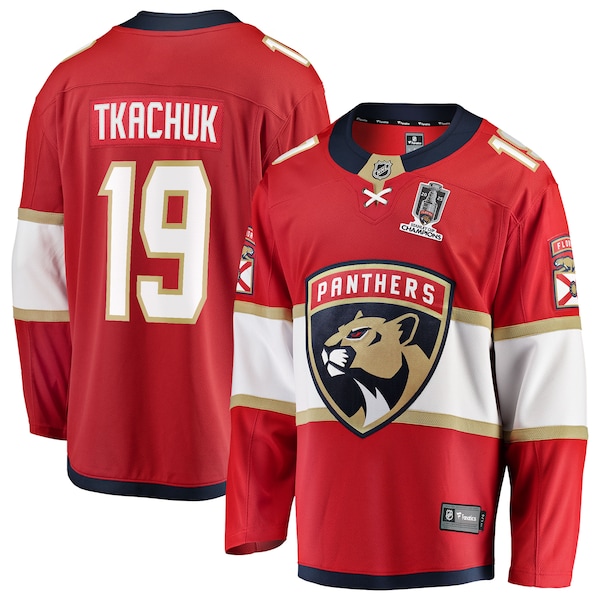 Matthew Tkachuk Florida Panthers  2025 Stanley Cup Champions Breakaway Jersey - Red