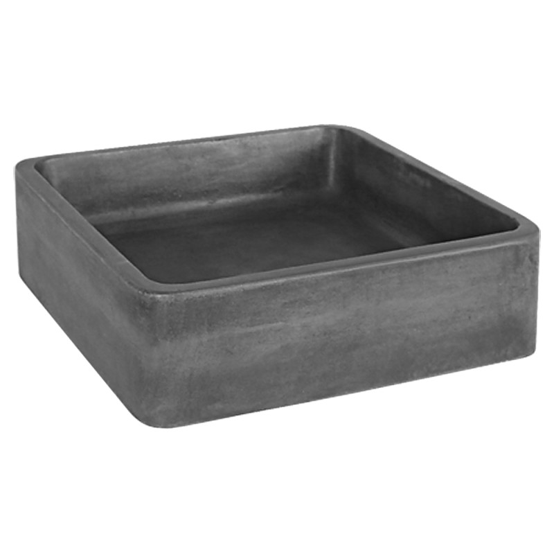 Vasque à poser Marba carrée gris foncé 40 x 40 x 12 cm DIFFERNZ