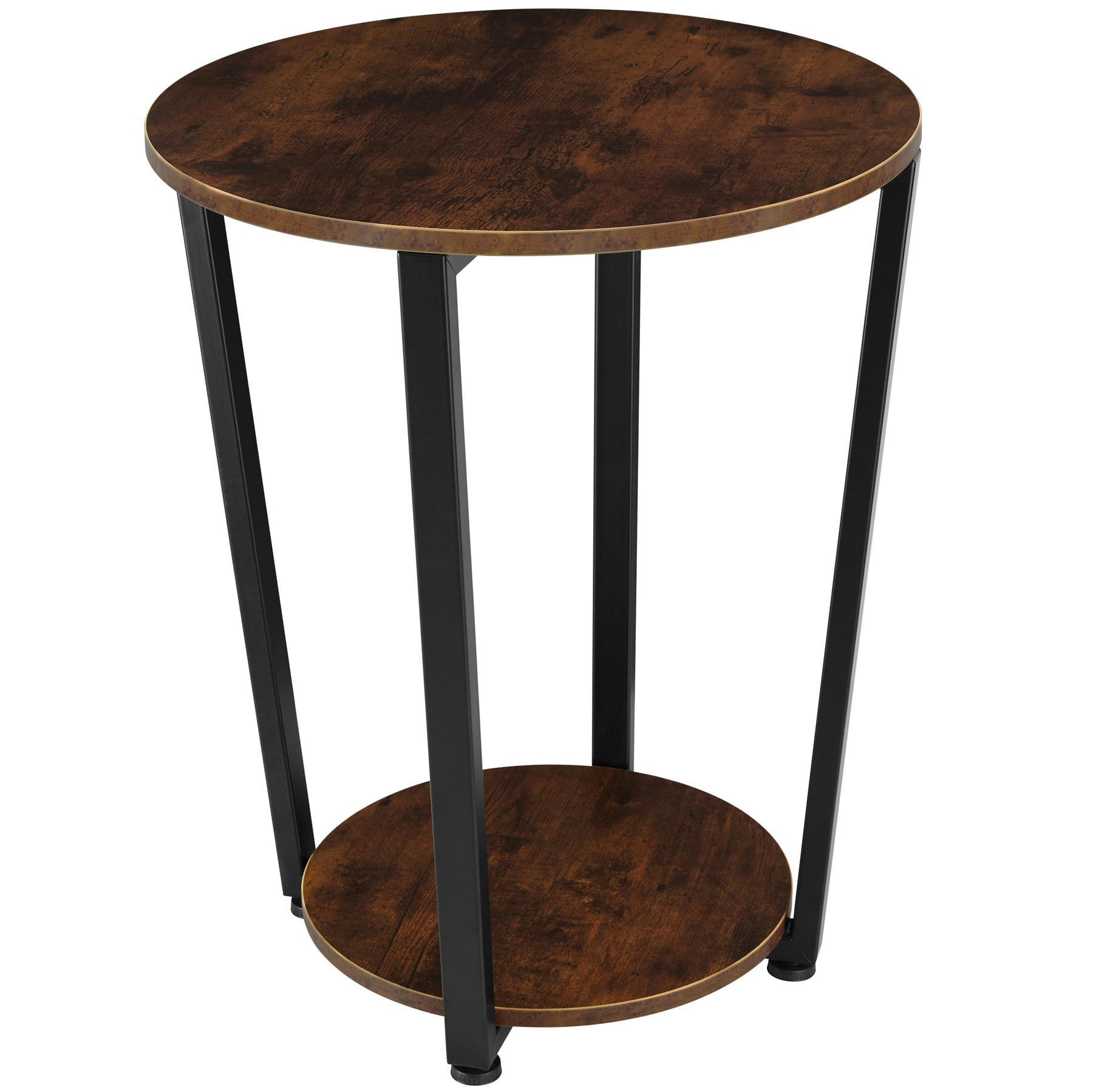 - Table d'appoint Style industriel Bois foncé industriel, rustique