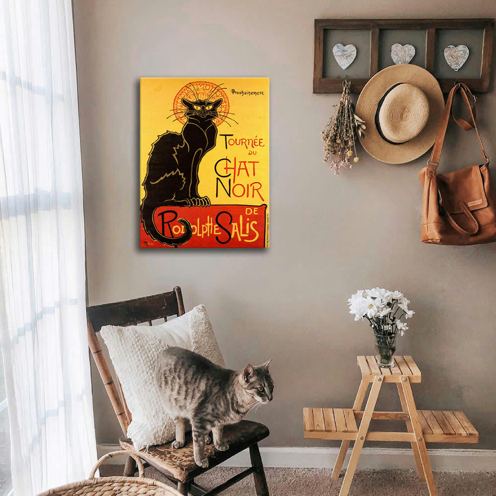 - Tableau affiche artistique vintage Tournée Du Chat Noir 50x70cm