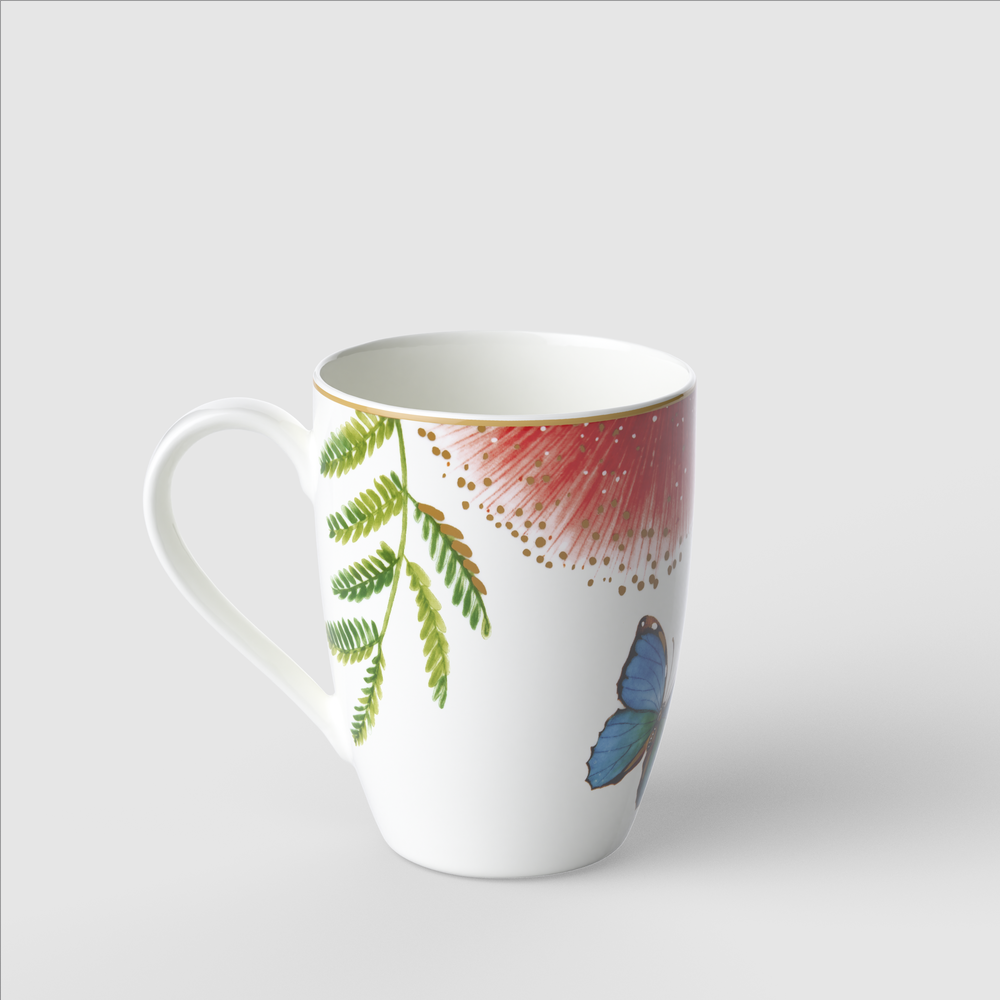 Amazonia Mug - Multi-colored, 10.2 oz, Premium Bone Porcelain