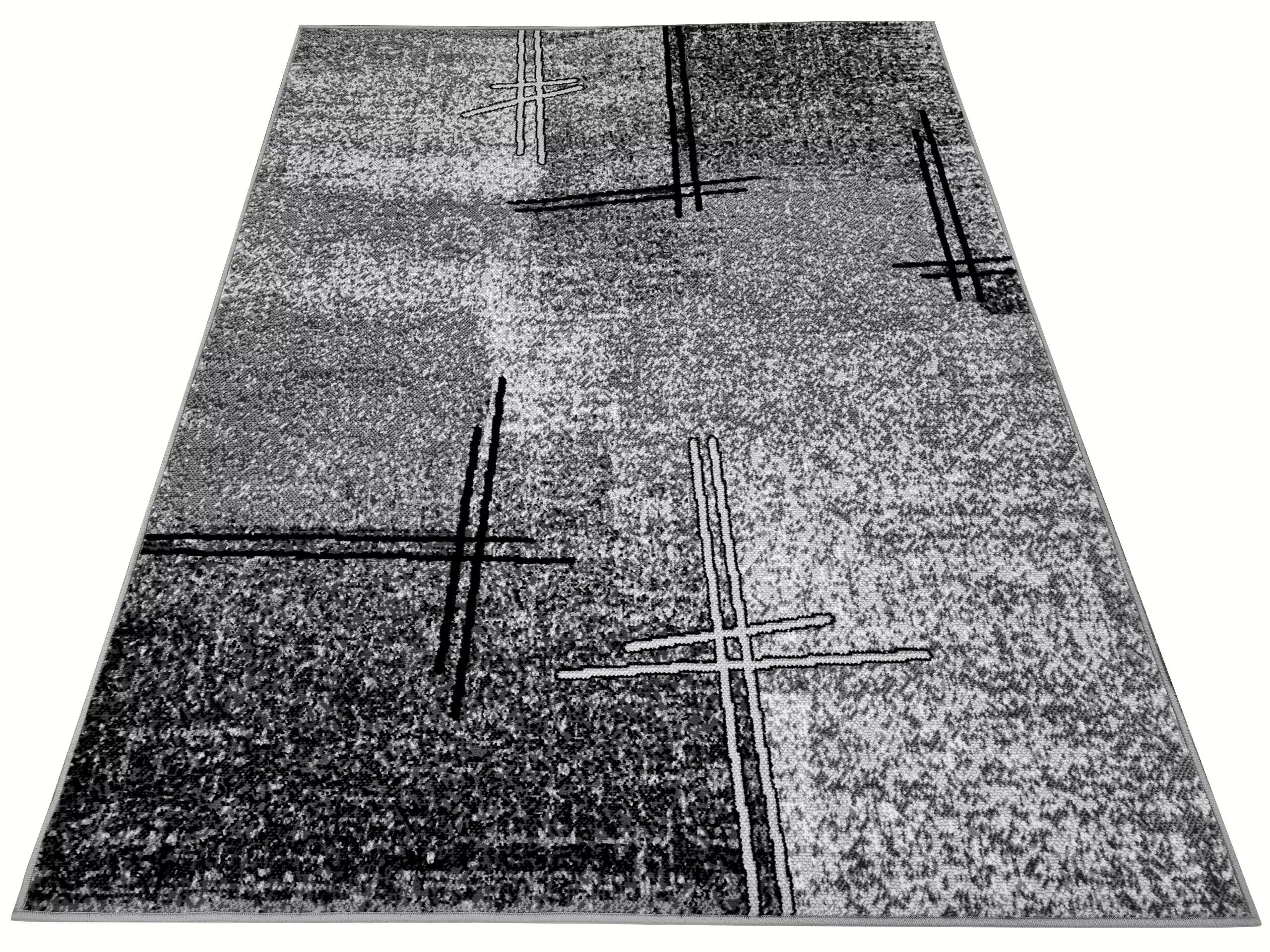 Dywan nowoczesny szary do salonu pokoju 011 - 180x250 cm - modny solidny