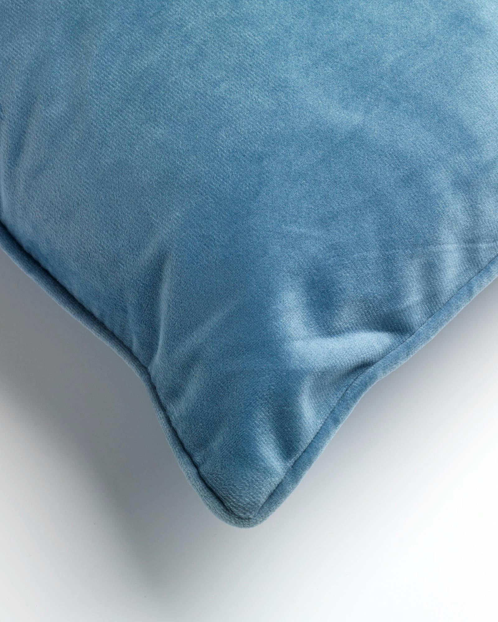 - Housse de coussin bleu en velours-40x60 cm uni