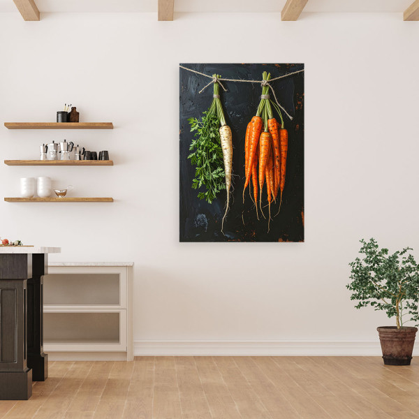Obraz do kuchni restauracji baru jadalni, Marchewki pietruszka 20x30