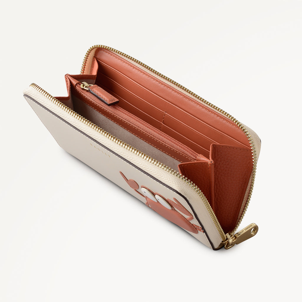 Clawde Crab - Large Zip Around Wallet