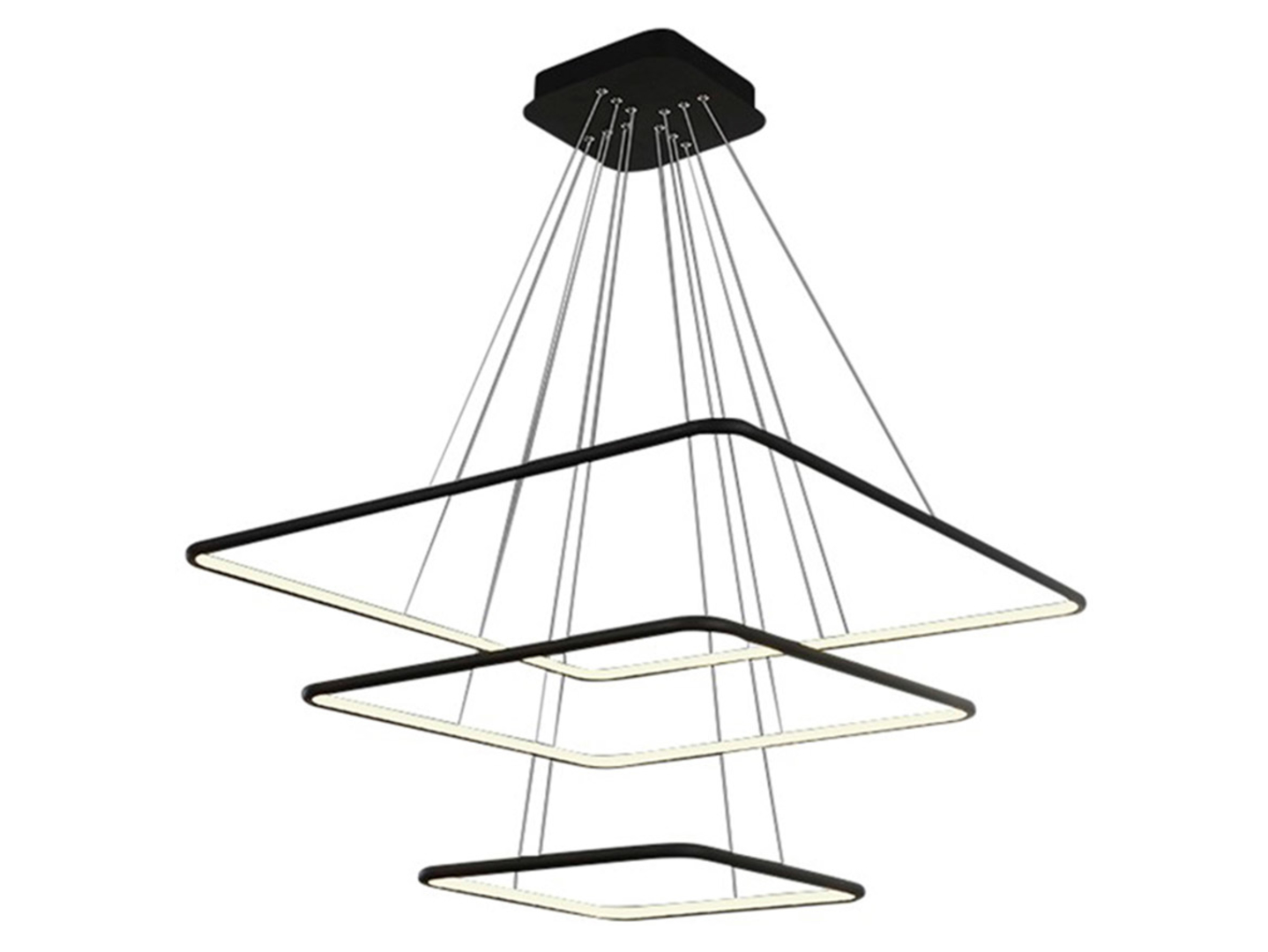 Lampa wisząca Nix LED 3-punktowa metalowa czarna