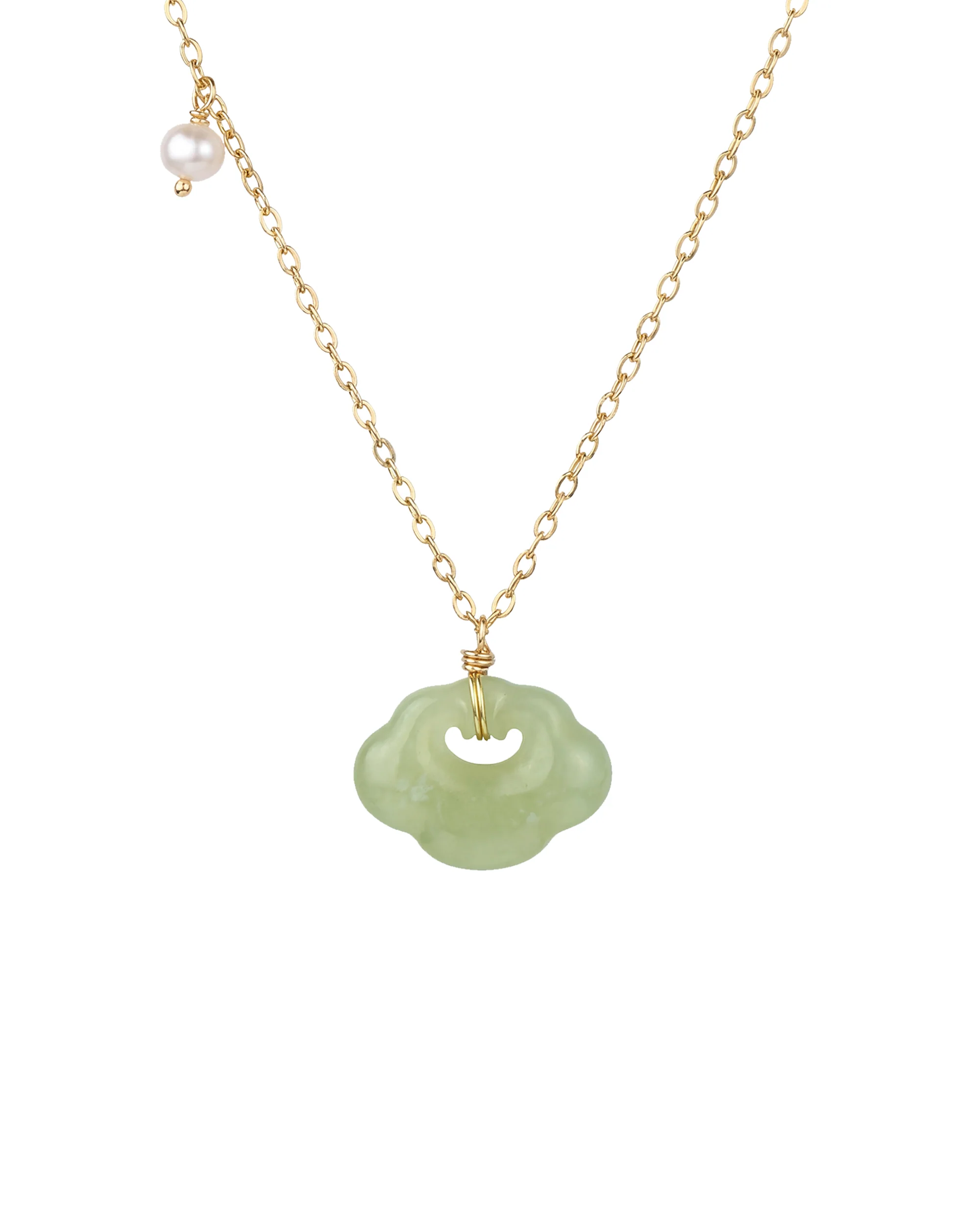 Cloud — Green Jade Pendant Necklace