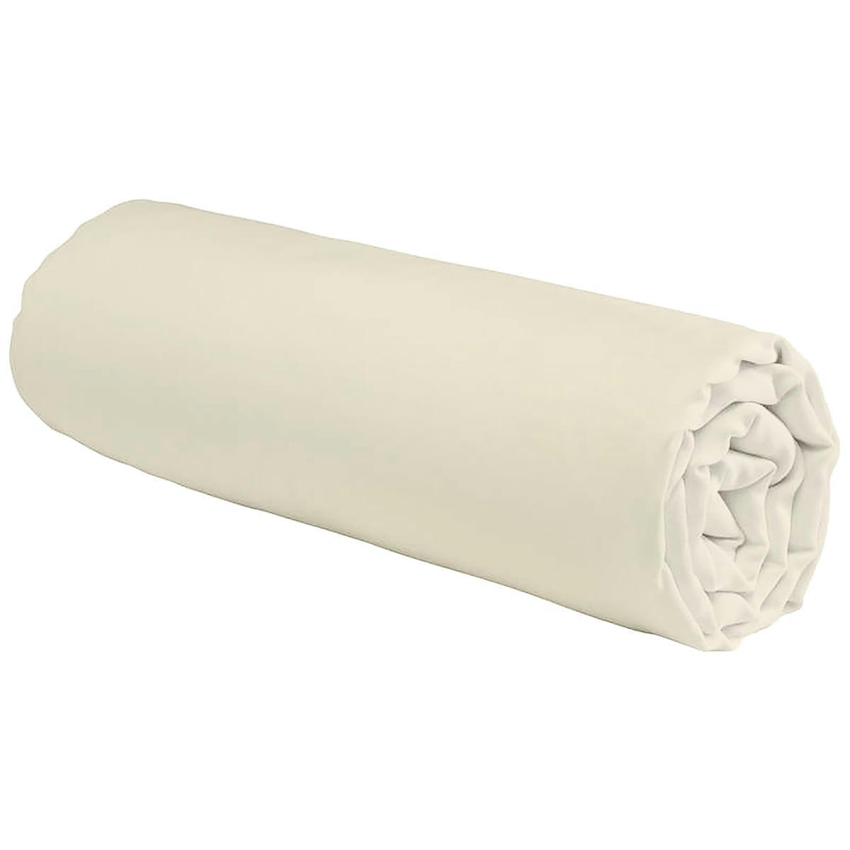 COTON UNIS - Drap housse coton  uni ivoire 80x200cm
