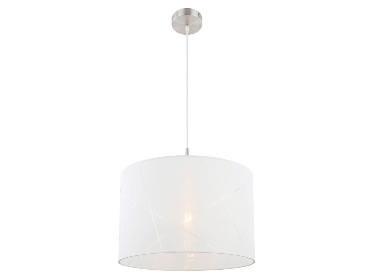 Lampa wisząca Nemmo tkaninowa biała