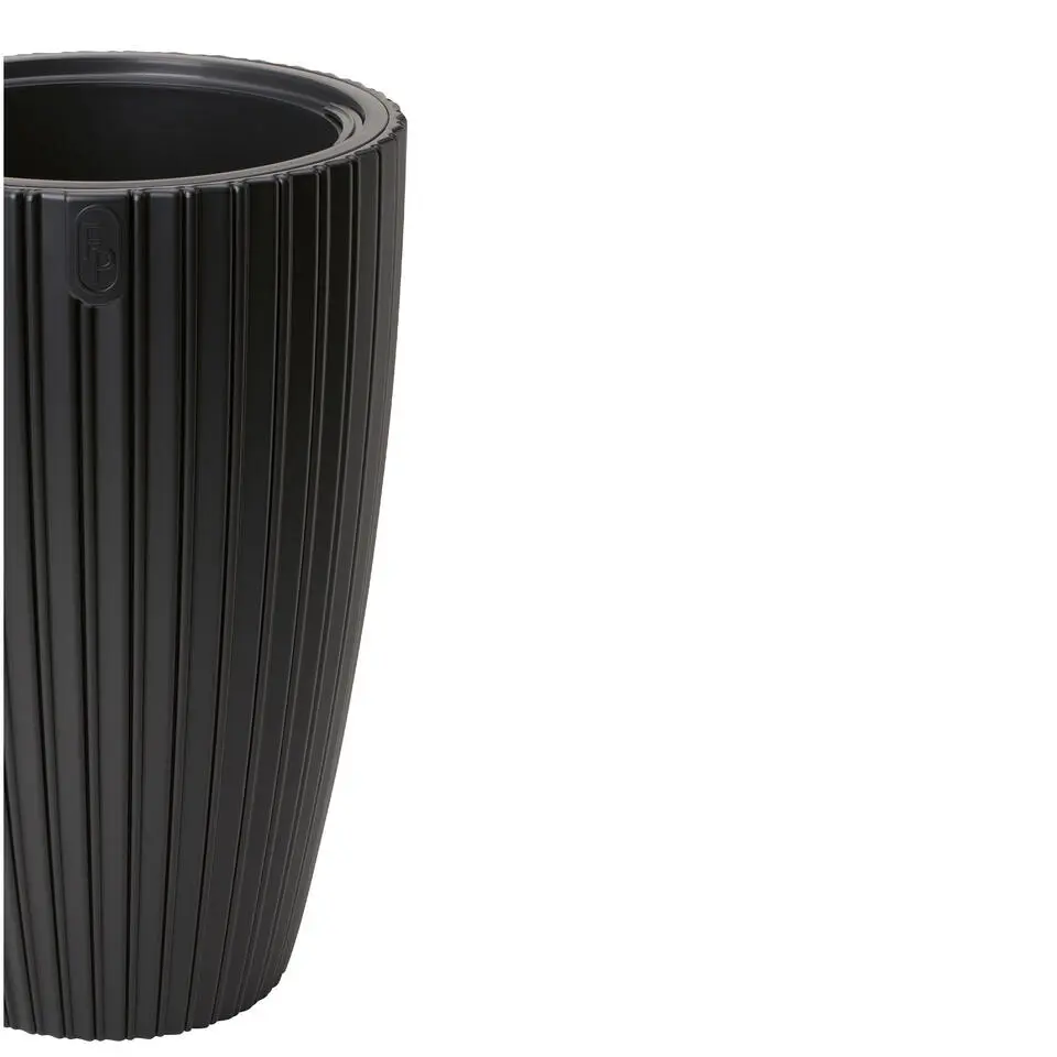 Form Plastic Plantenpot/bloempot - kunststof - zwart - 30 x 48 cm