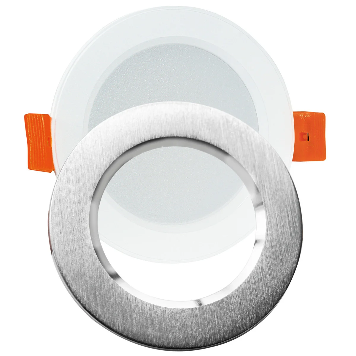Oprawa wpuszczana ZOEsrebrna szczotkowana LED 4.8W 4000K 430lm IP20 Polux
