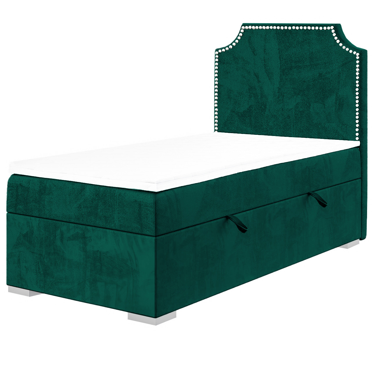 Łóżko kontynentalne LINA 90x200 prawy magic velvet 2225