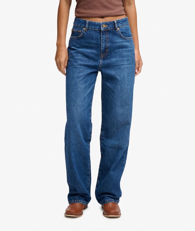 Organic Cotton High Rise Wide Leg Jeans