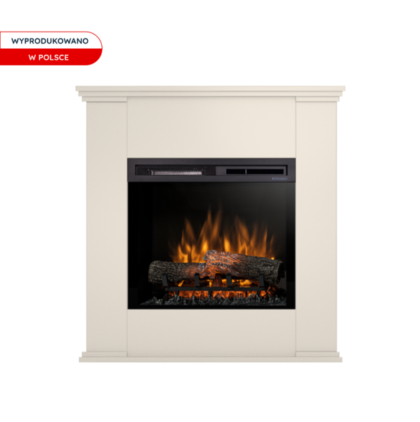 Kominek elektryczny 1400W wolnostojący 23" XHD beż Warmtec Kelia