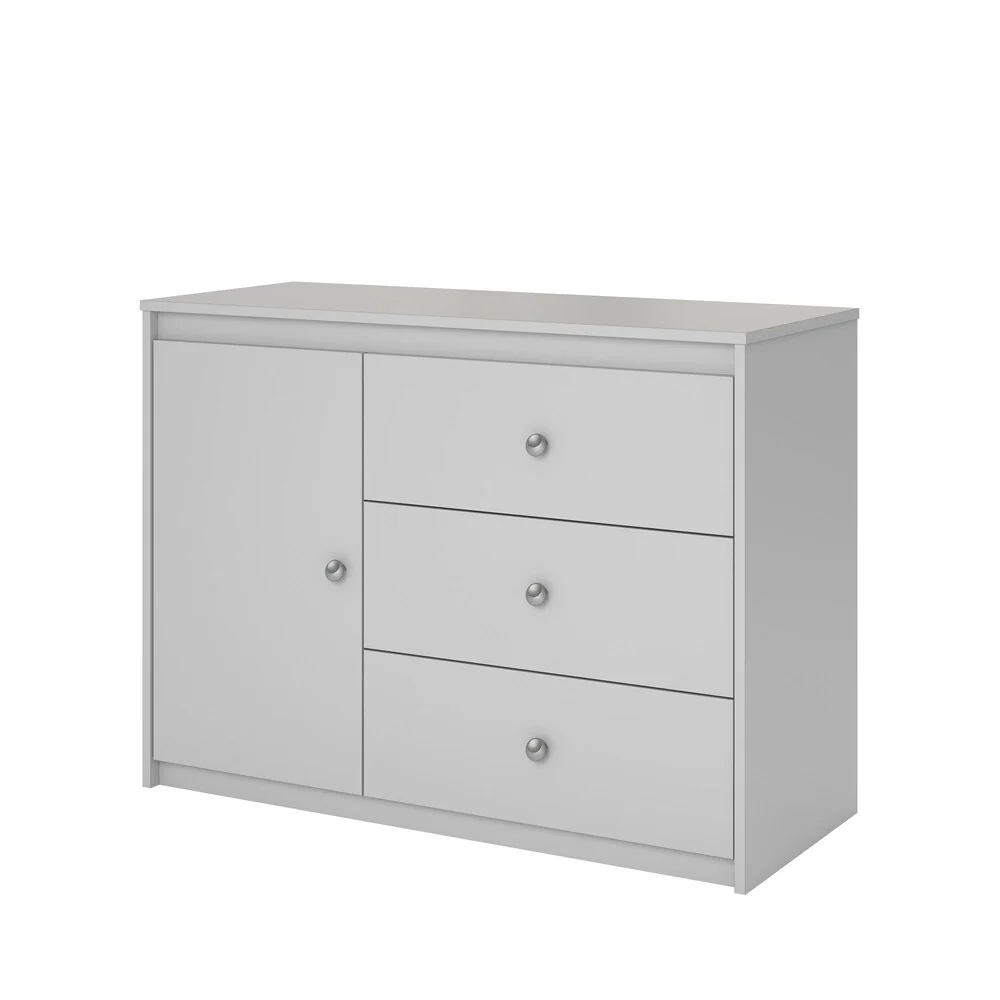 Avenue Greene Raven Grey 3 Drawer Storage Organizer with Door