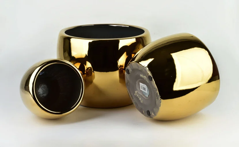 NEVA GOLD Komplet 3 osłonek ceramicznych 37x29,5/28x24,5/20,5x19,5cm