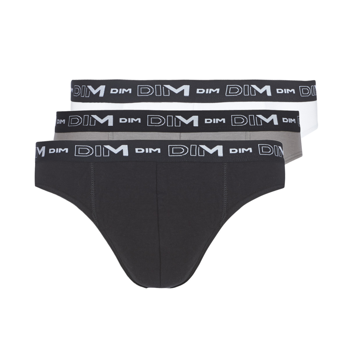 DIM - COTON STRETCH X3 - Black / Grey / White