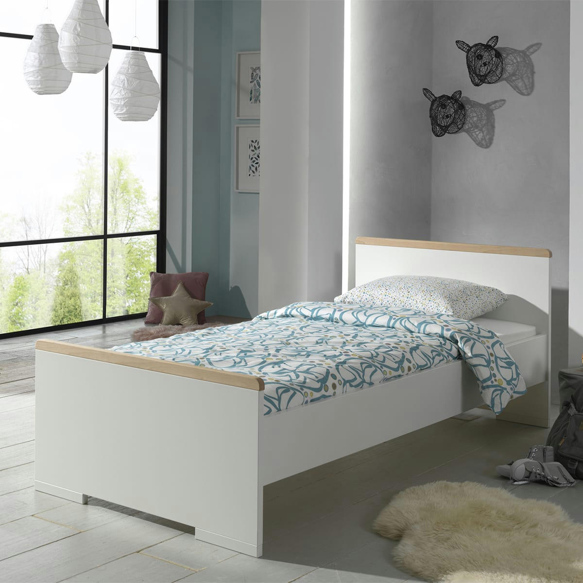 LONDON - Lit 90x200 blanc