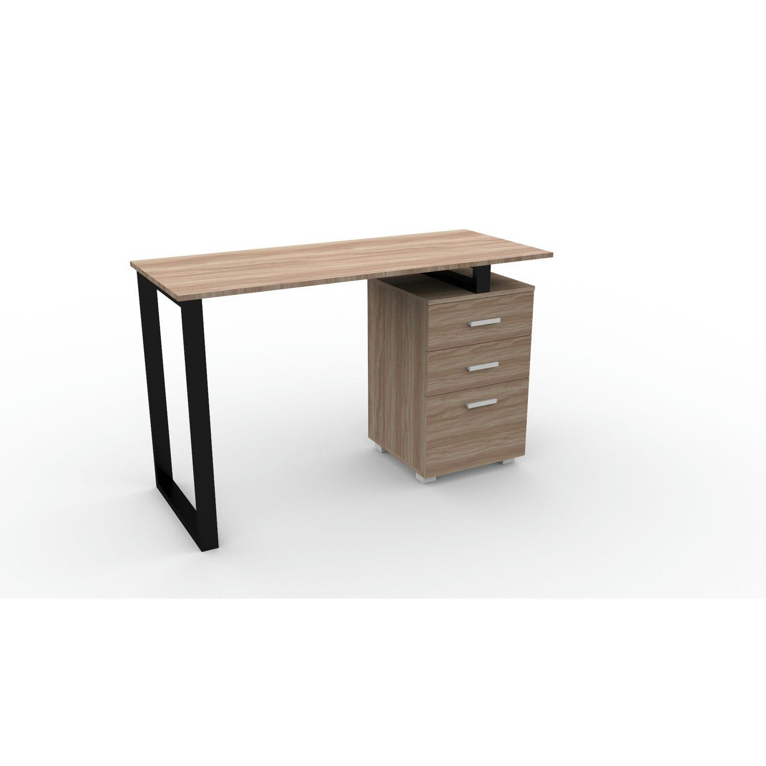 - Bureau james 120x50x75cm marron