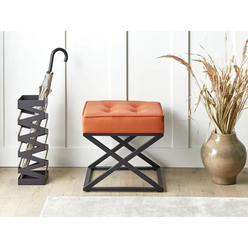 MURDO - Voetenbankje - Oranje - Kunstleer