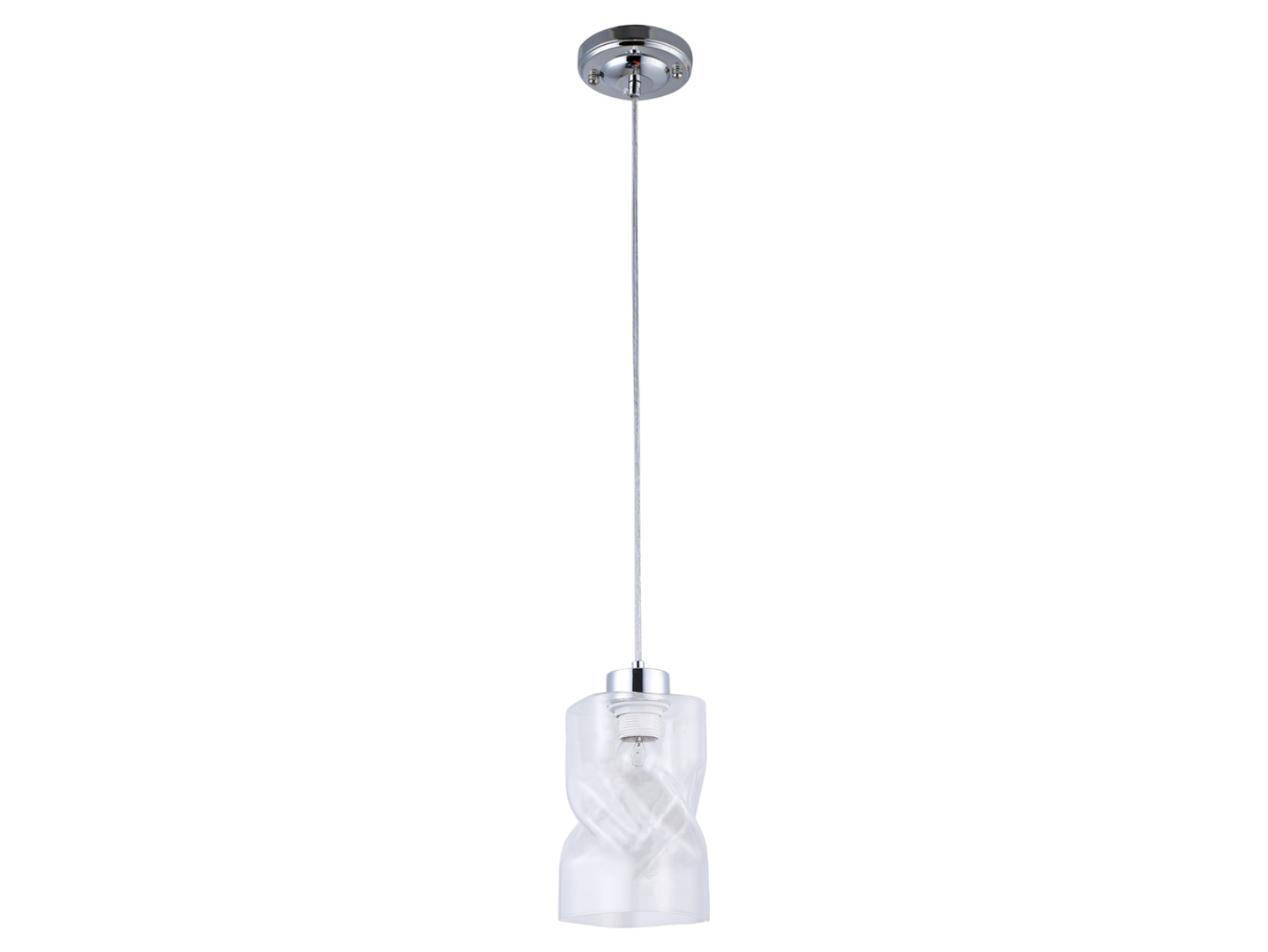 Lampa wisząca Larvik stalowa srebrna