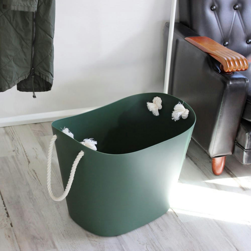 BALCOLORE - Panier de rangement recyclable vert 45x37x38cm