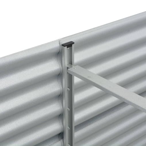 NNEVL Garden Raised Bed 320x80x81 cm Galvanised Steel Silver