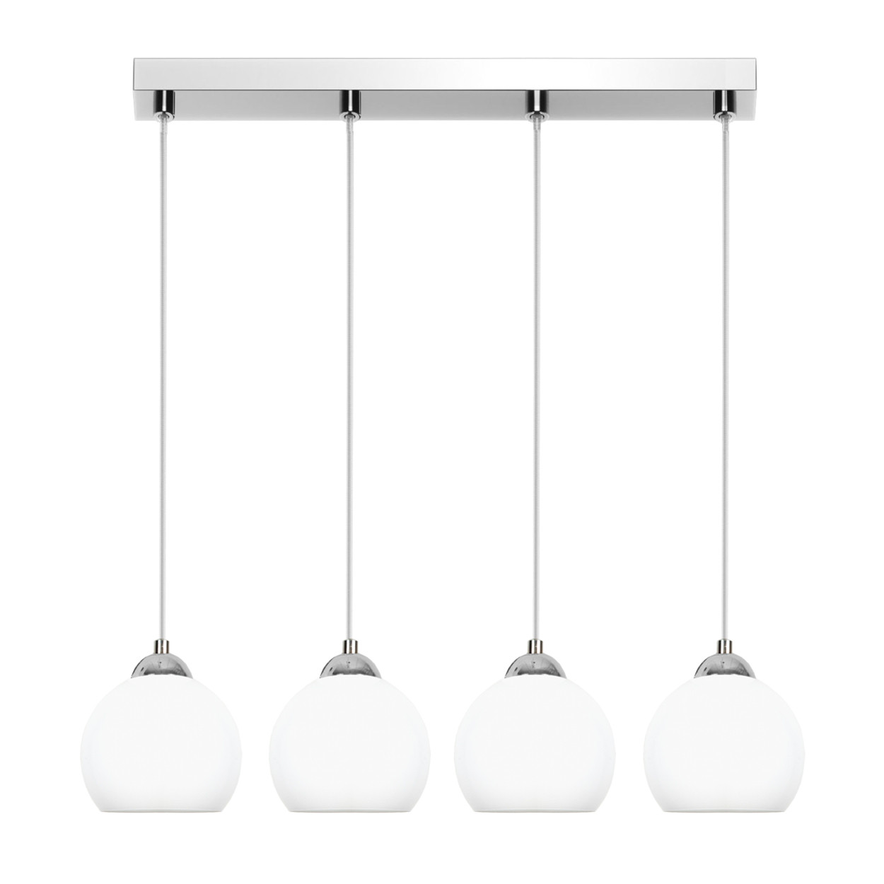Lampa wisząca listwa EDYLIT 4xE27 chrom MOKA SILVER 13-671 nad stół