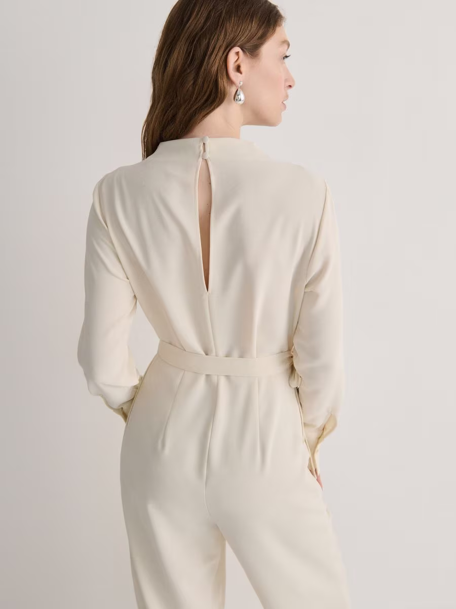 Jumpsuit With Drape Neck