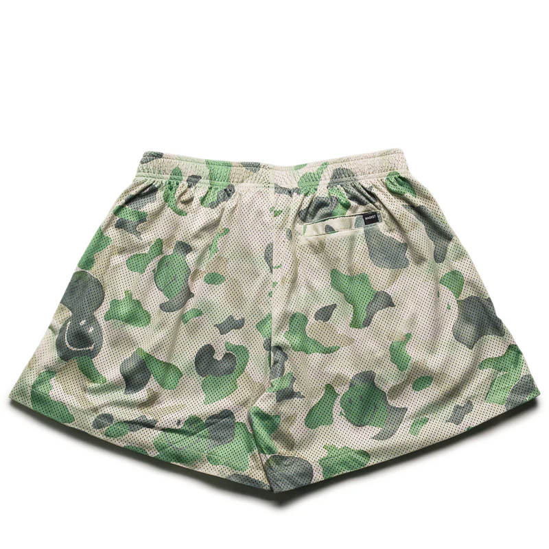 Market Smiley Mesh Shorts - Cream/Green