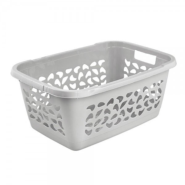 Corbeille à linge en plastique 52 litres - Gris