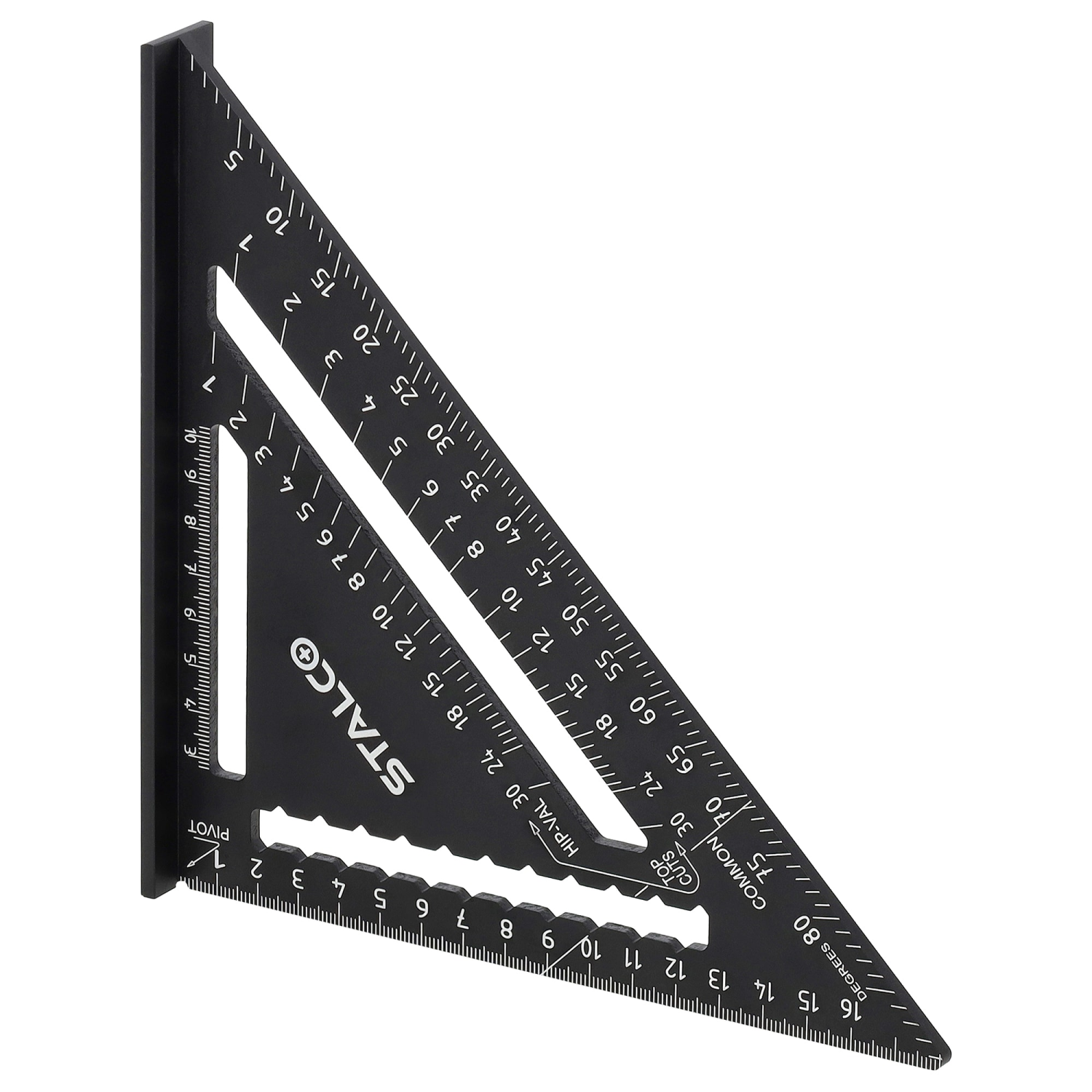 Aluminiowa ekierka budowlana ze stopką 175 mm grubość 3,8 mm STALCO S010417303 STALCO S010417303