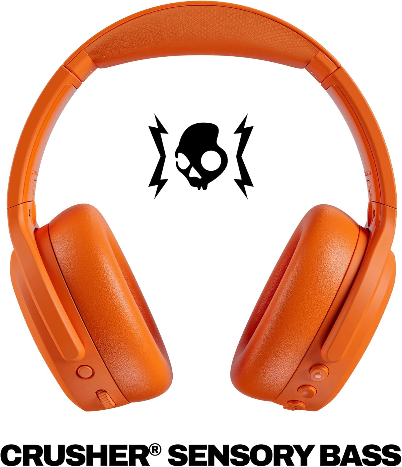 Skullcandy Crusher ANC 2 Wireless Over-Ear Bluetooth Headphones with Multi-Sensory Bass  Active Noise Cancelling  Up to 60 Hours Battery  Microphone for iPhone Android - Hazard