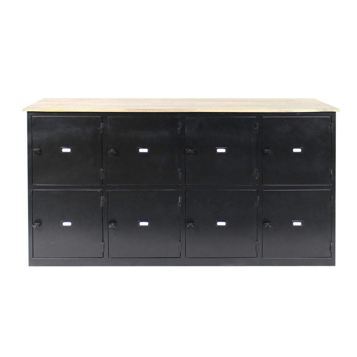 MIM - Buffet en métal noir 160 cm