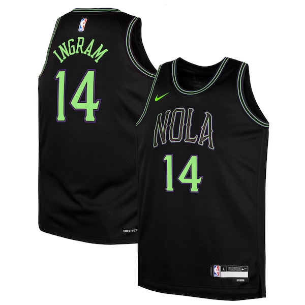 Brandon Ingram New Orleans Pelicans Nike Youth  Swingman Replica Jersey - City Edition - Black