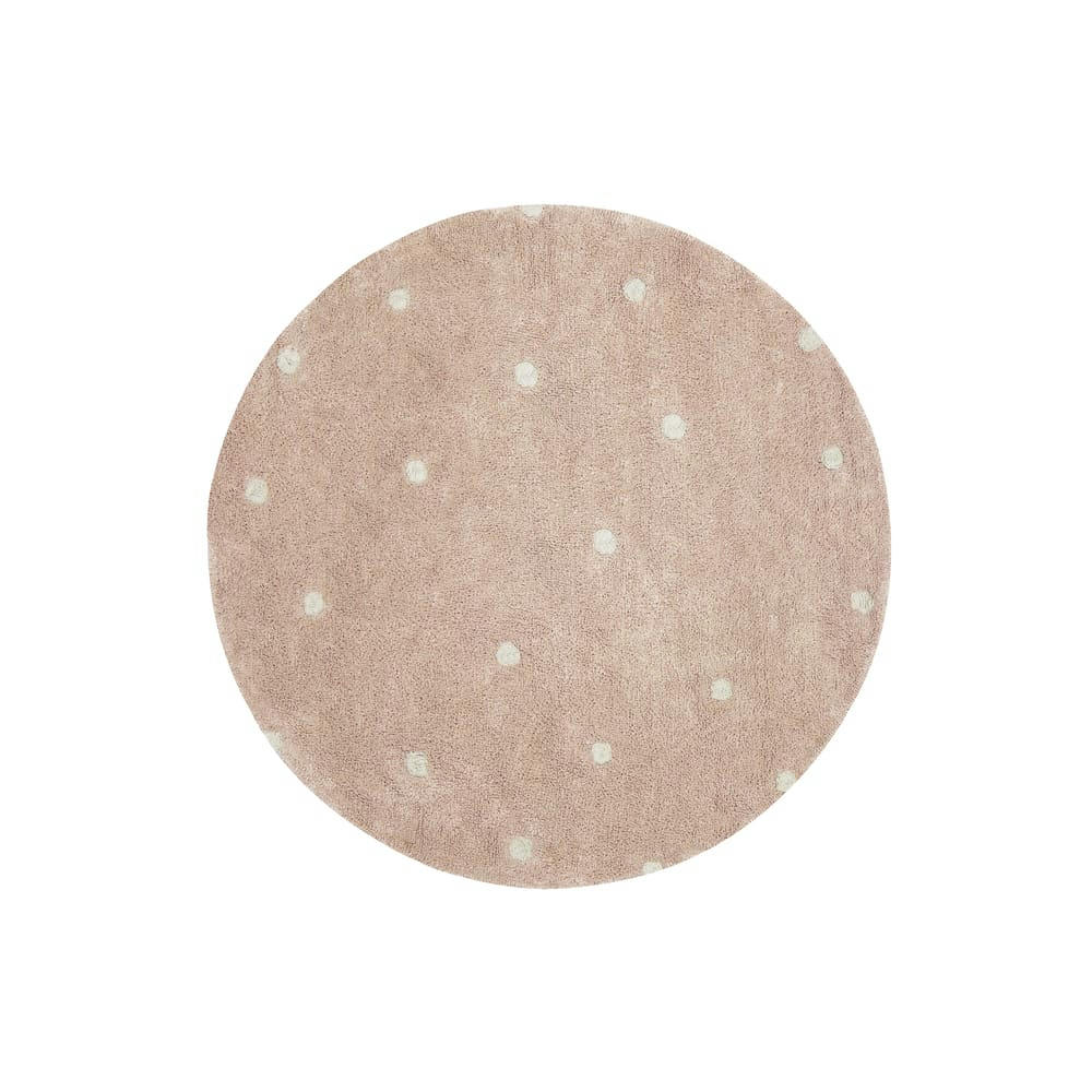 MUSHROOMS HUNTS - Tapis lavable Rond Dot Rose