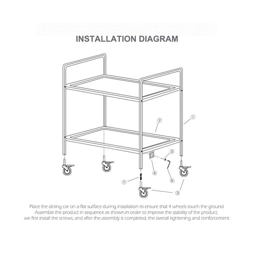 SOGA 2X 4 Tier Stainless Steel Kitchen Food Cart Trolley Utility 950x500x1220mm