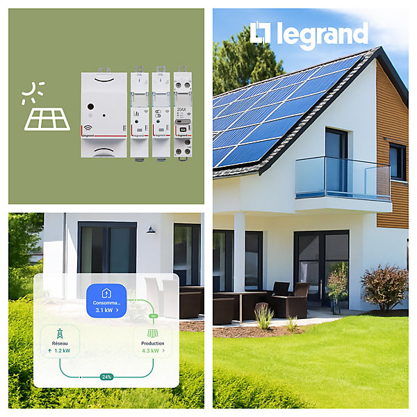 Pack connecté Legrand Drivia pour panneaux solaires